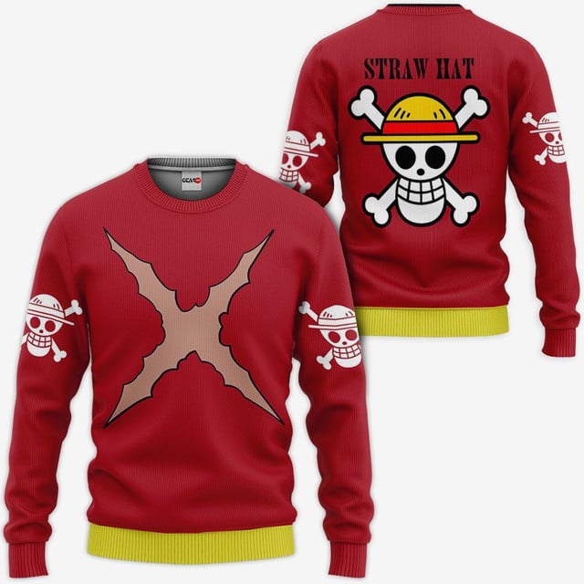 Straw Hat Luffy Premium Outerwear Costume Jolly Rogers