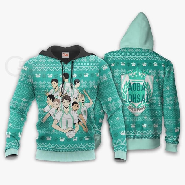 Aoba Johsai Premium Outerwear Ugly Christmas Shirt