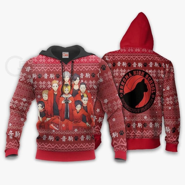 Nekoma High Premium Outerwear Ugly Christmas Shirt