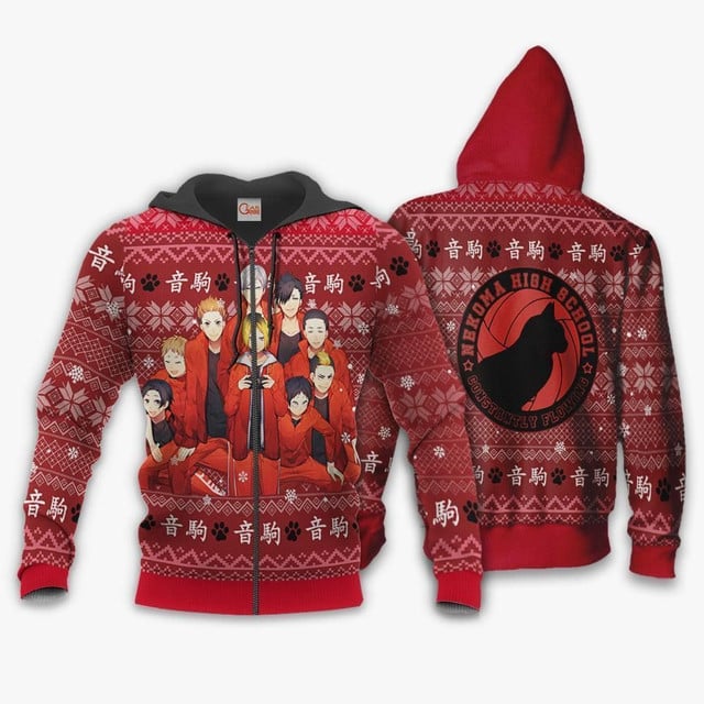 Nekoma High Premium Outerwear Ugly Christmas Shirt