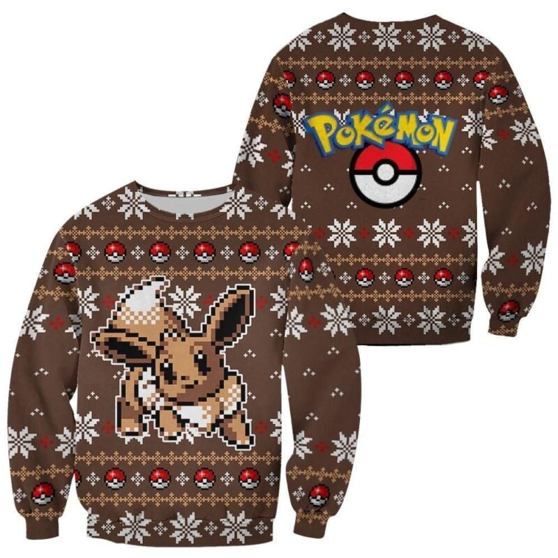 Ugly Christmas Sweater Eevee Xmas Gift