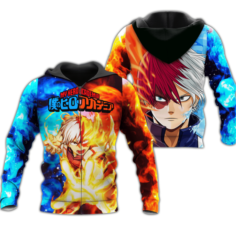 Shoto Todoroki Premium Outerwear Ice & Fire Anime