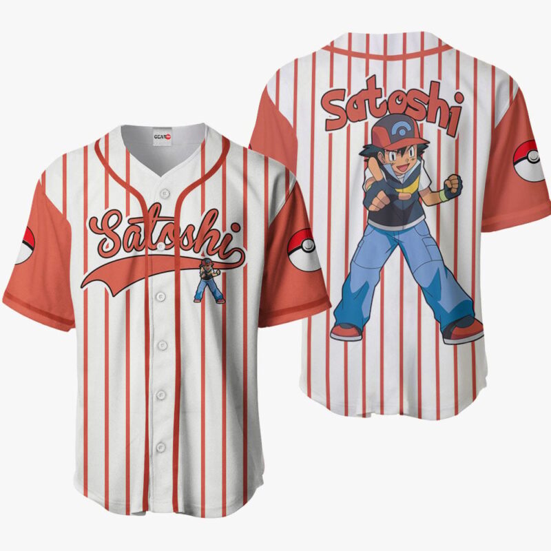 Ash Ketchum Satoshi Baseball Jersey