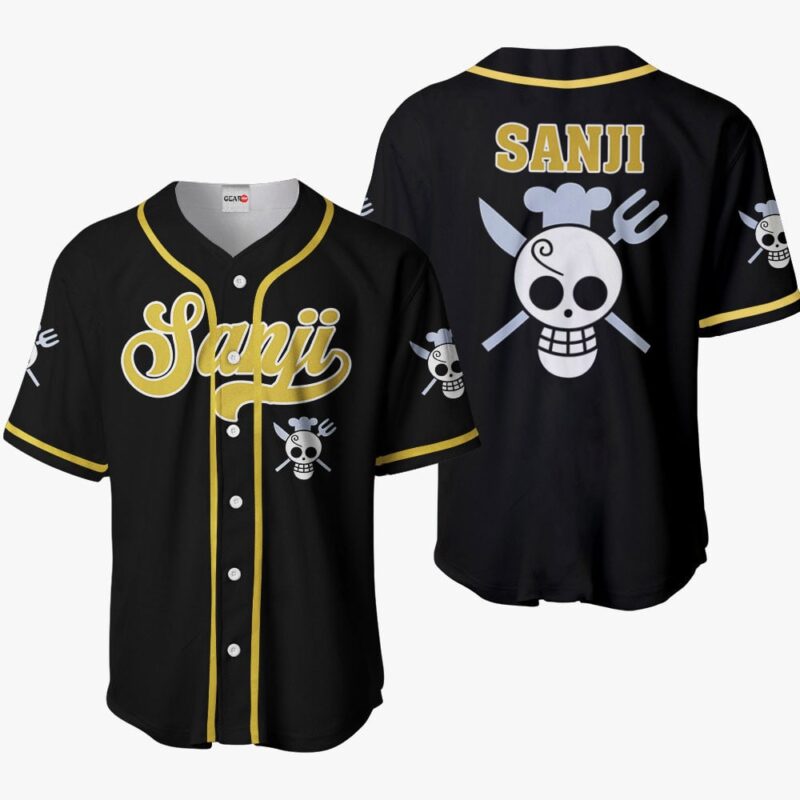 Vinsmoke Sanji Jolly Roger Baseball Jersey