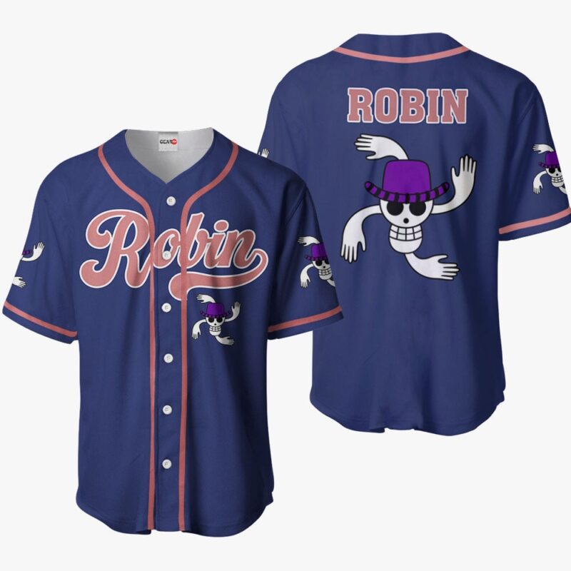Nico Robin Jolly Roger Baseball Jersey