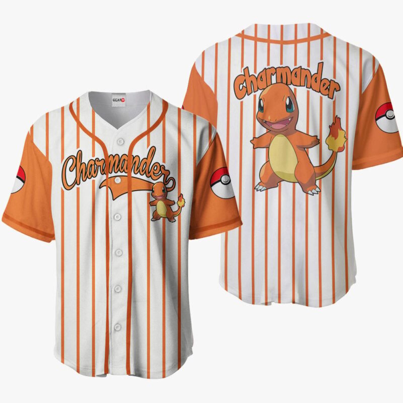 Charmander Baseball Jersey For Fans