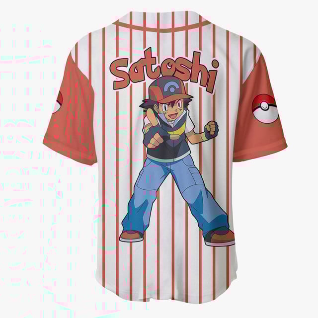 Ash Ketchum Satoshi Baseball Jersey