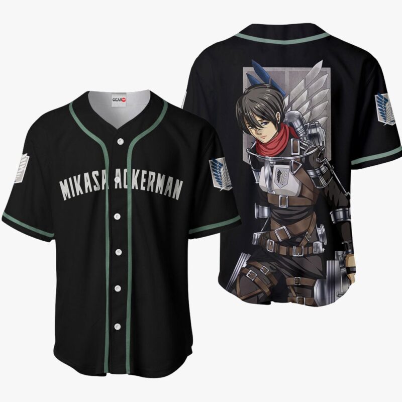 Mikasa Ackerman Baseball Jersey Final Anime