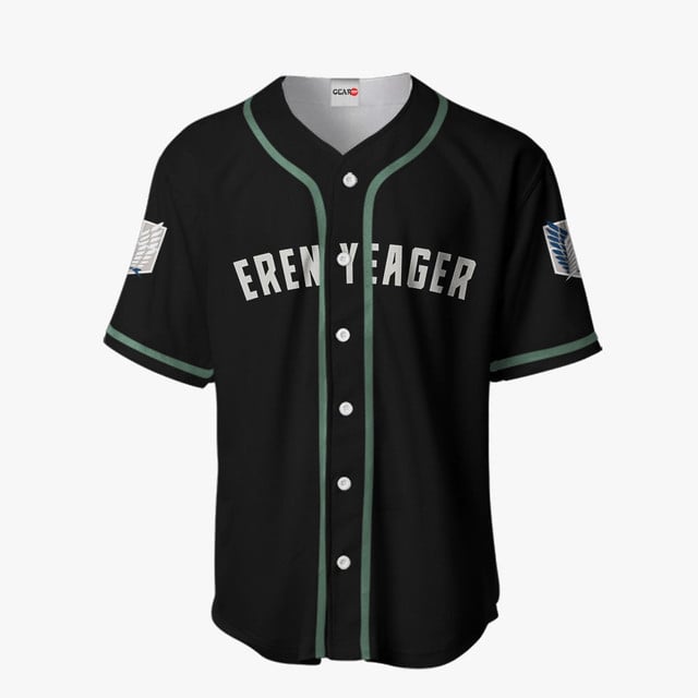 Eren Yeager Baseball Jersey Final Anime