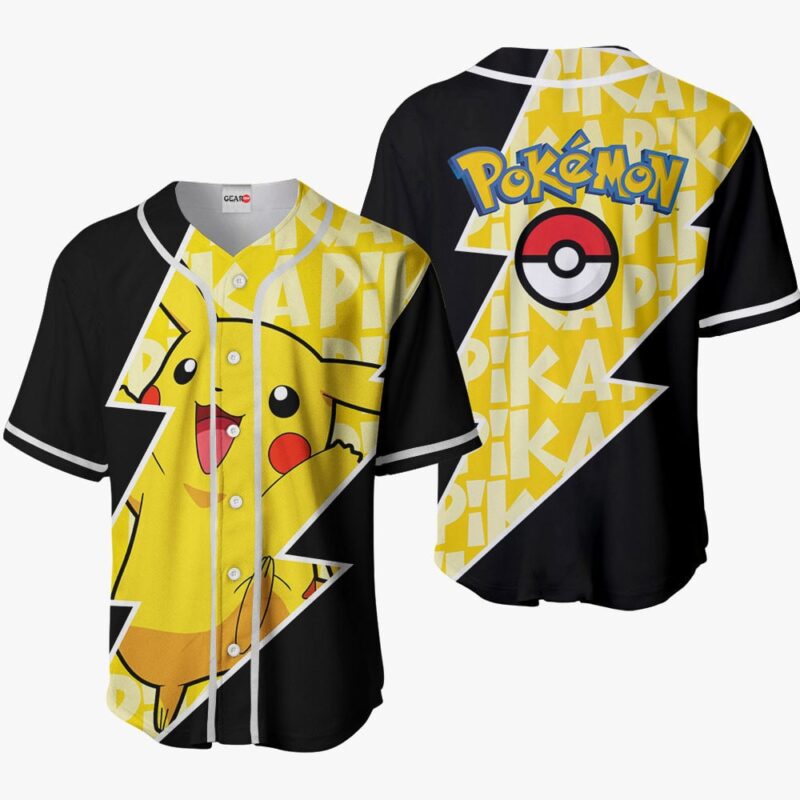 Pikachu Baseball Jersey Thunder Style