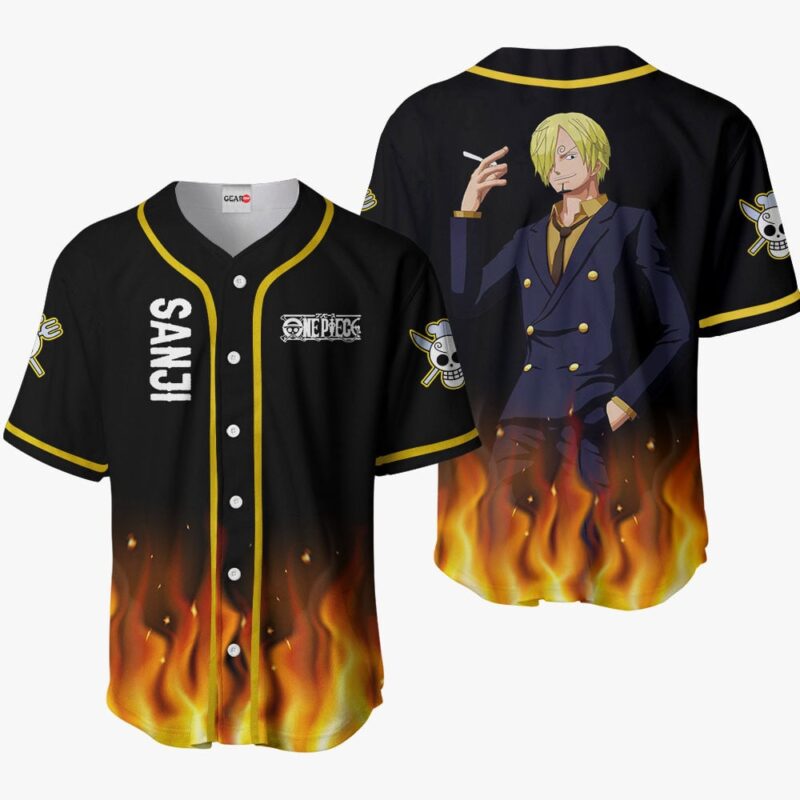 Sanji Vinsmoke Baseball Jersey OP Anime
