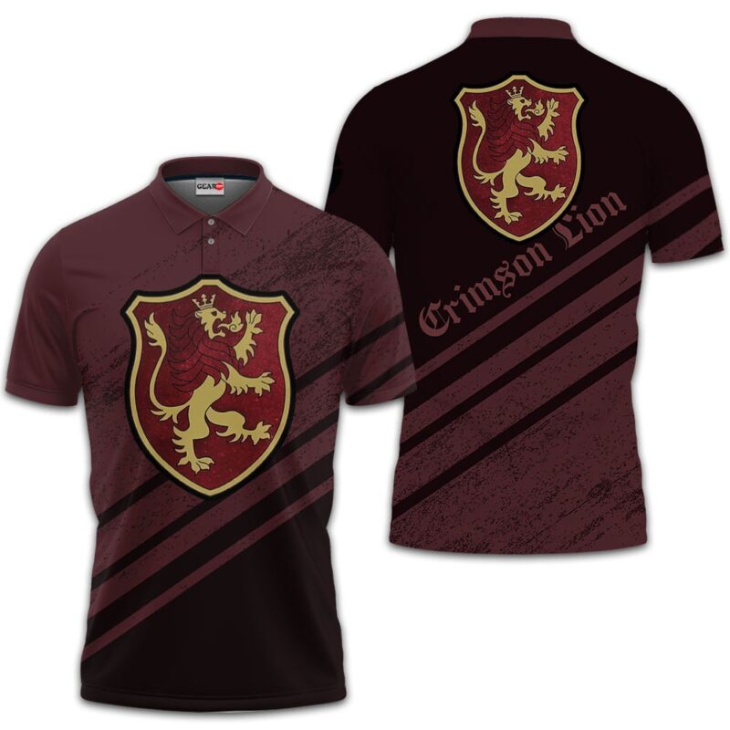 Crimson Lion Polo Shirt