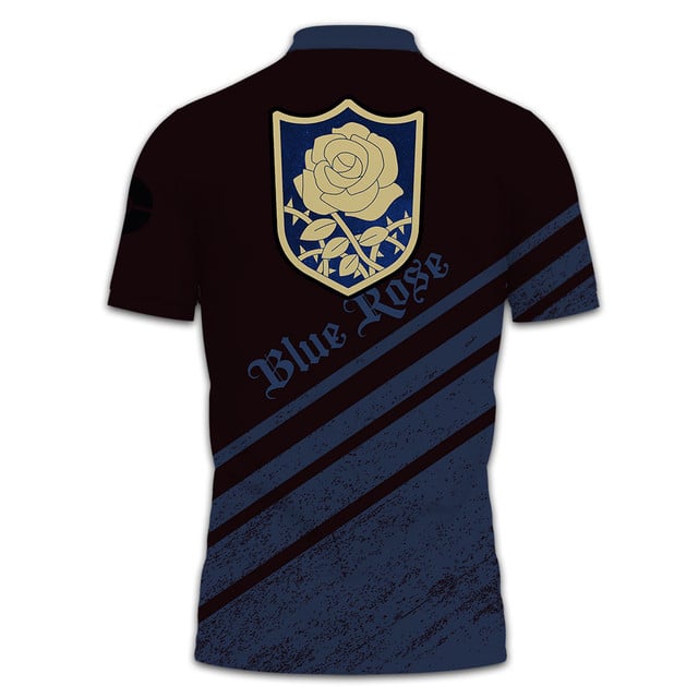 Blue Rose Polo Shirt