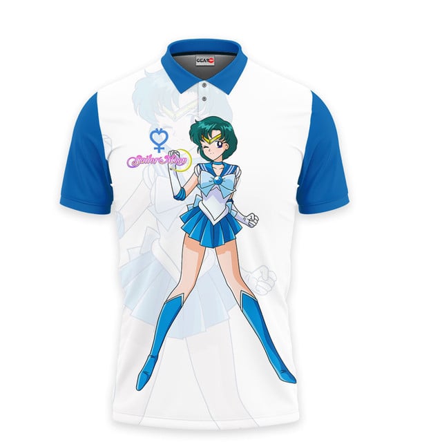 Sailor Mercury Polo Shirt - Fan Drop