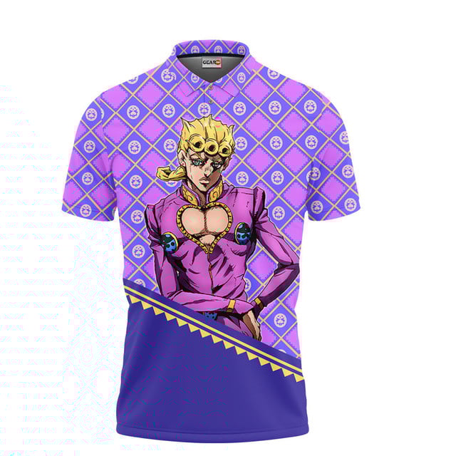 Giorno Giovanna Polo Shirt JJBA Anime