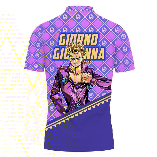 Giorno Giovanna Polo Shirt JJBA Anime