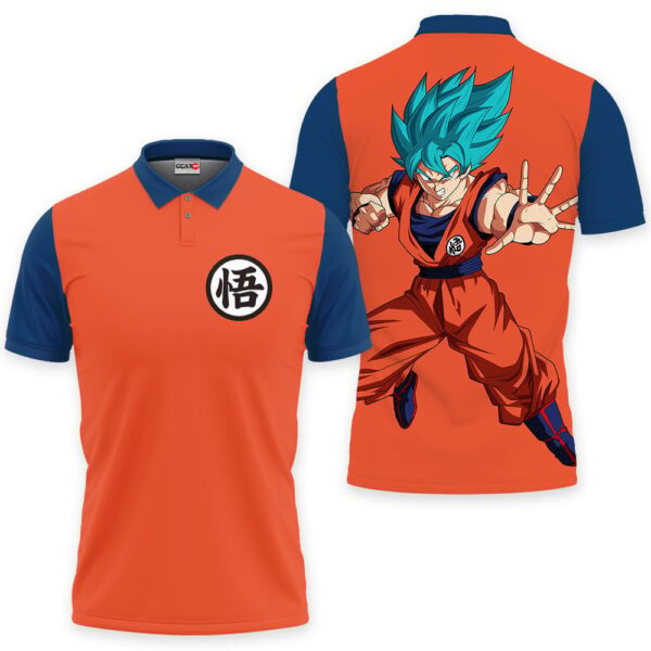 Goku Blue Polo Shirt