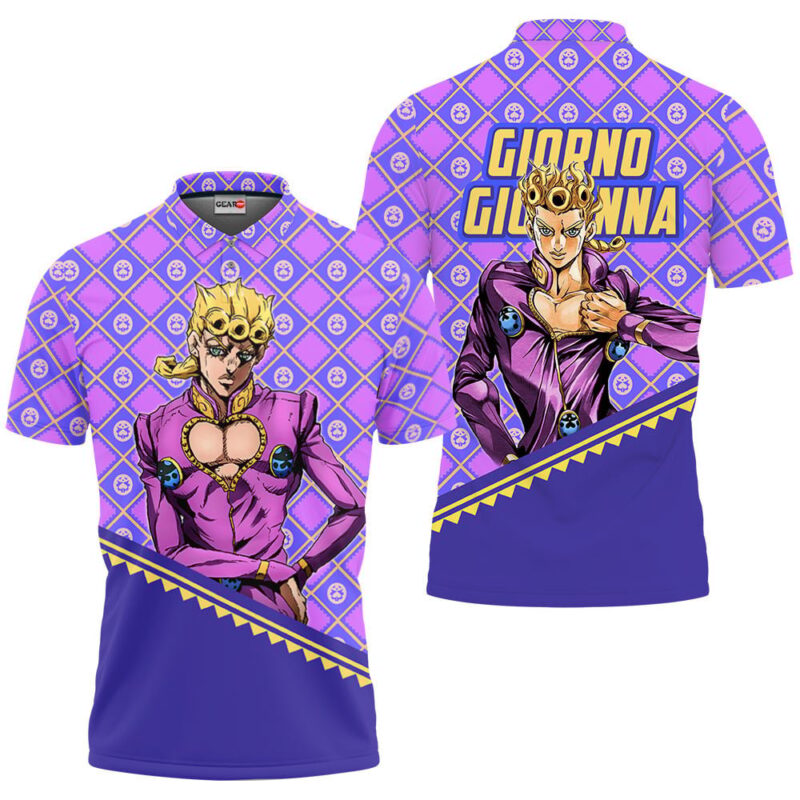 Giorno Giovanna Polo Shirt JJBA Anime