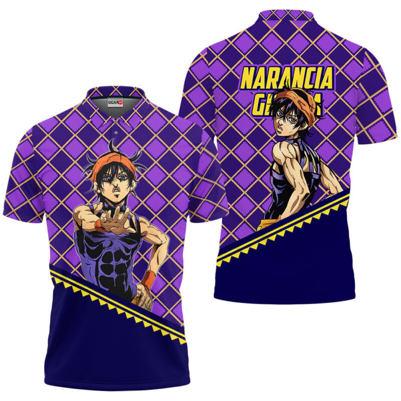 Narancia Ghirga Polo Shirt JJBA Anime