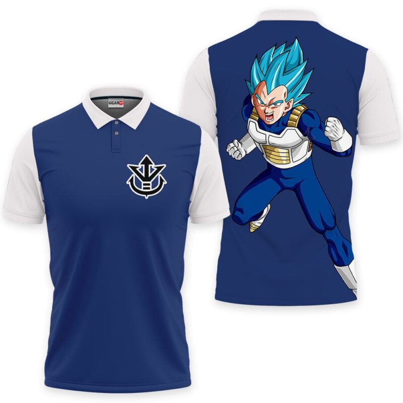 Vegeta Blue Polo Shirt Gift Idea