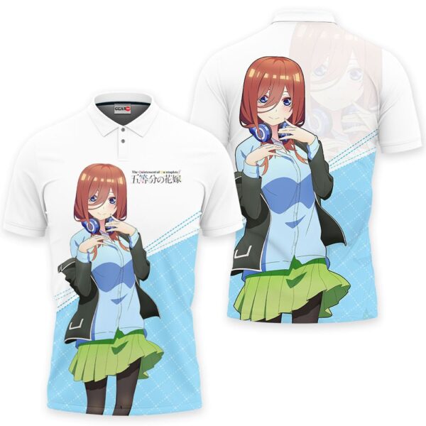 Miku Nakano Polo Shirt The Quintessential Quintuplets Anime