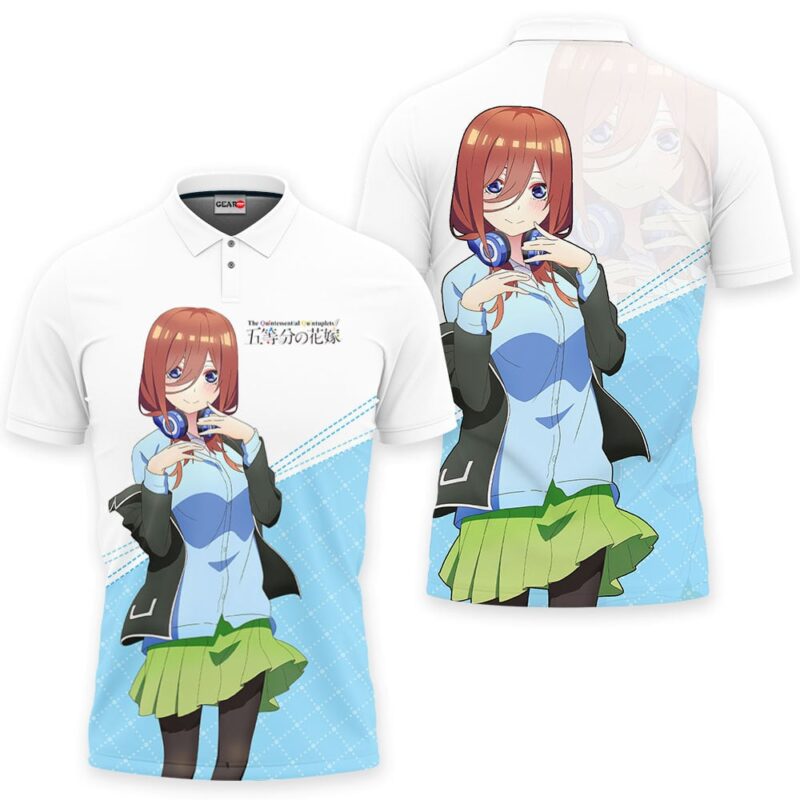 Miku Nakano Polo Shirt The Quintessential Quintuplets Anime