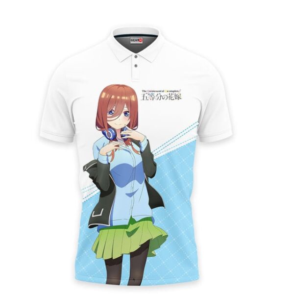 Miku Nakano Polo Shirt The Quintessential Quintuplets Anime