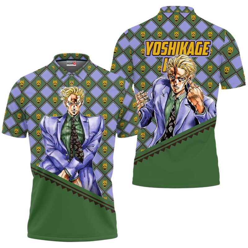 Yoshikage Kira Polo Shirt JJBA Anime