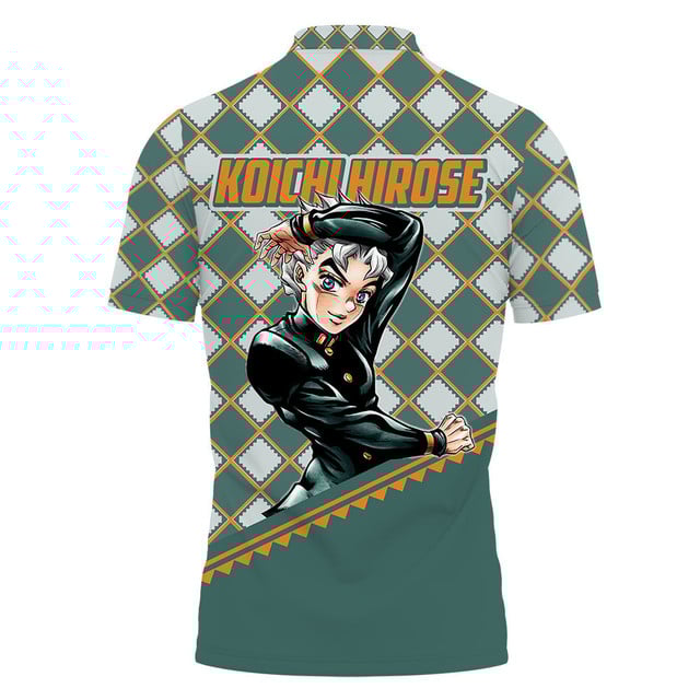 Koichi Hirose Polo Shirt JJBA Anime