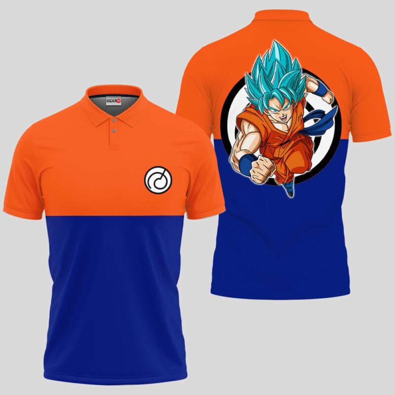 Goku Blue Polo Shirt