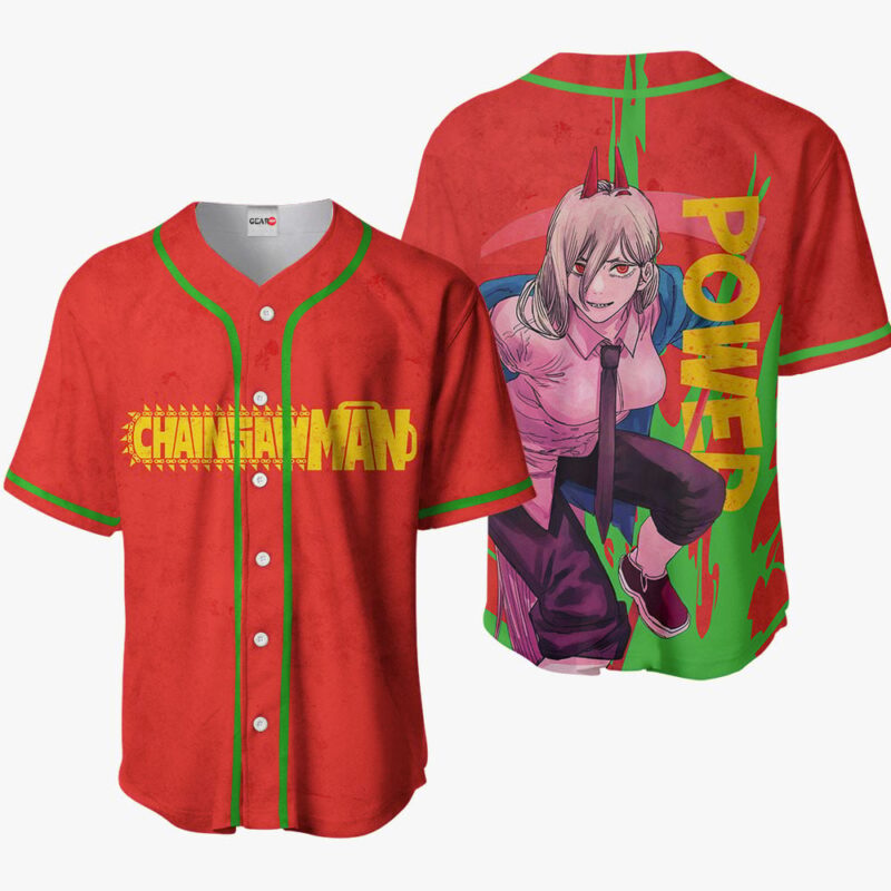 Chainsaw Power Baseball Jersey