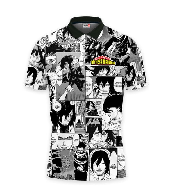 Eraser Head Polo Shirt Manga Style