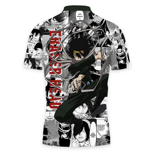 Eraser Head Polo Shirt Manga Style