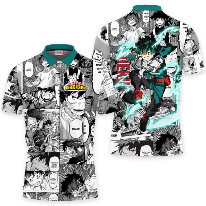 Deku Polo Shirt Manga Style