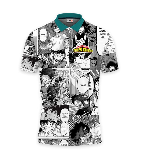 Deku Polo Shirt Manga Style