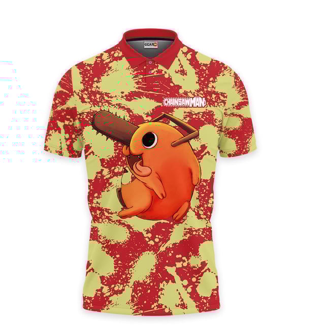 Pochita Polo Shirt Chainsaw Anime