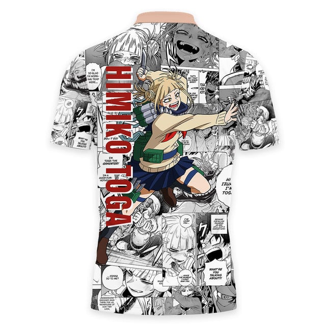 Himiko Toga Polo Shirt Manga Style