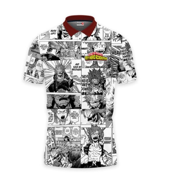 Red Riot Polo Shirt Manga Style