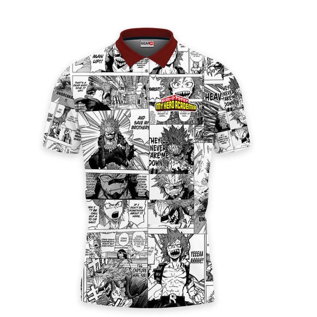 Red Riot Polo Shirt Manga Style