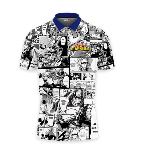 All Might Polo Shirt Manga Style