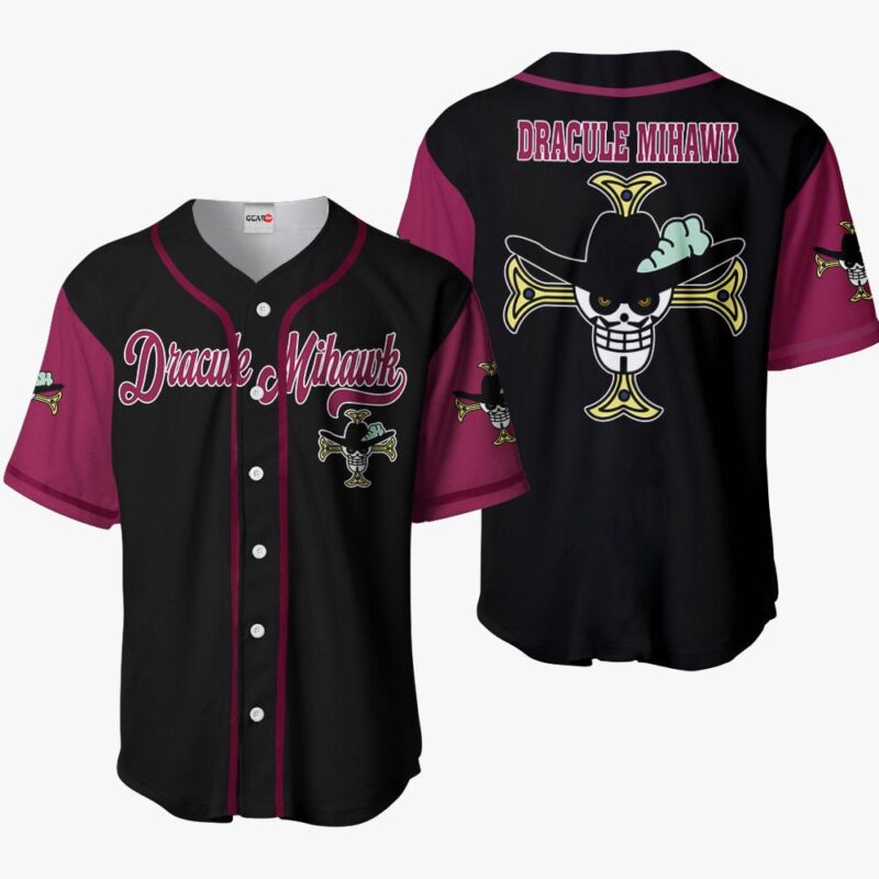 Dracule Mihawk Jolly Roger Baseball Jersey Merch Clothes