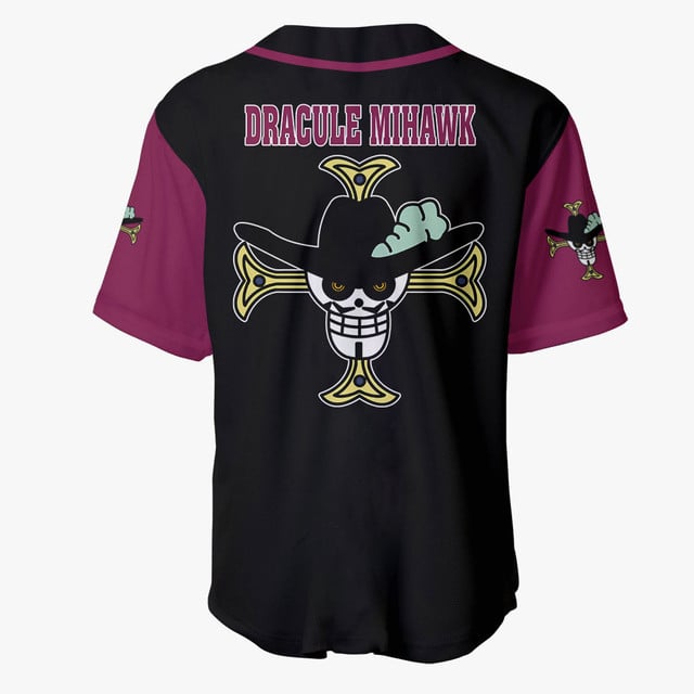 Dracule Mihawk Jolly Roger Baseball Jersey Merch Clothes