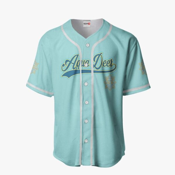 Aqua Deer Baseball Jersey