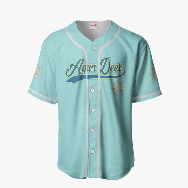 Aqua Deer Baseball Jersey