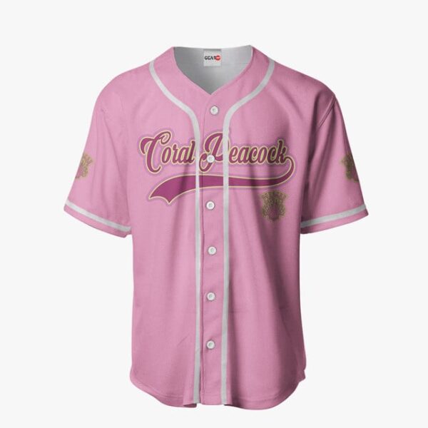 Coral Peacock Baseball Jersey