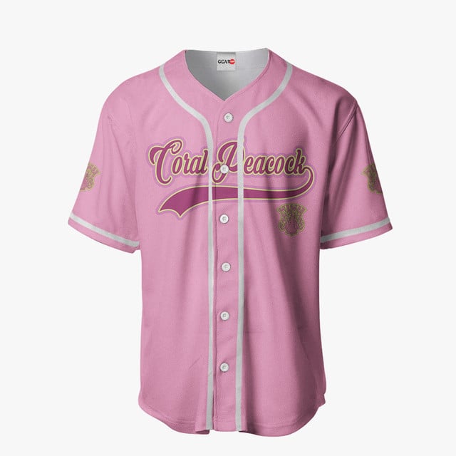 Coral Peacock Baseball Jersey