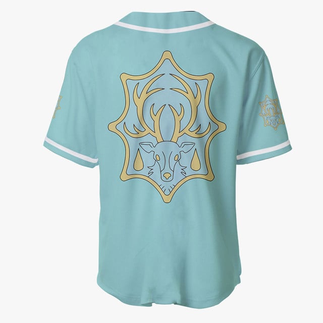 Aqua Deer Baseball Jersey