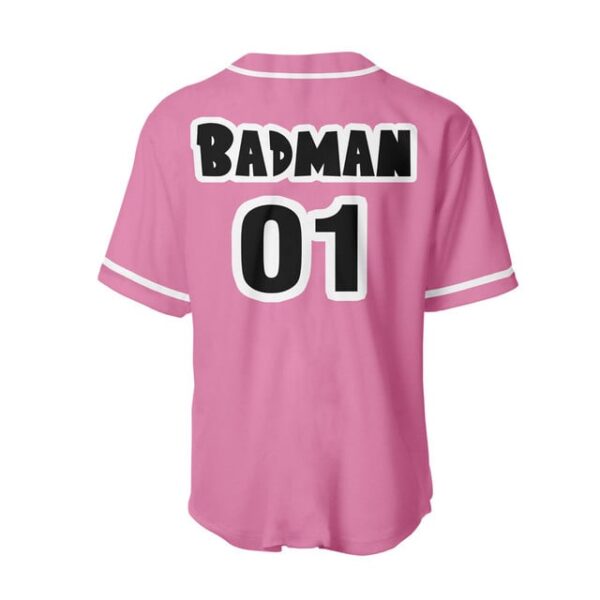 Her Badman Vegeta Pink Baseball Jersey Custom Name