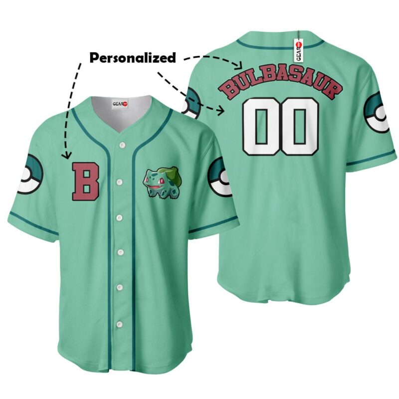 Bulbasaur Baseball Jersey Personalized Edition