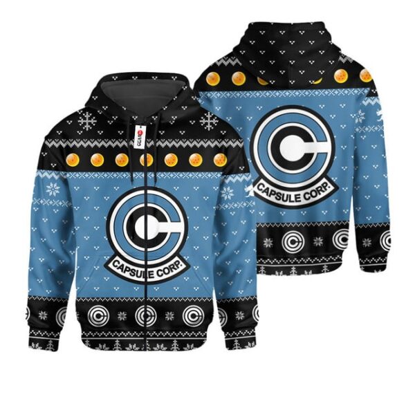 Capsule Corp Ugly Sweater Christmas Premium Outerwear
